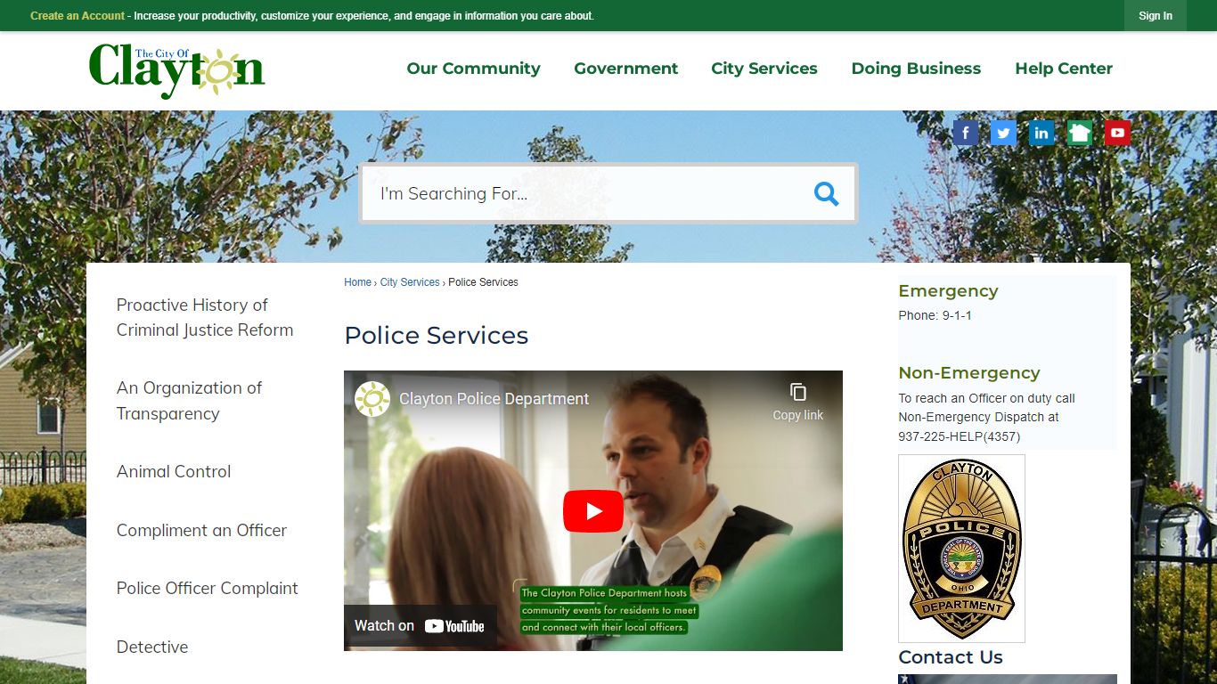 Police Services | Clayton, OH - Official Website